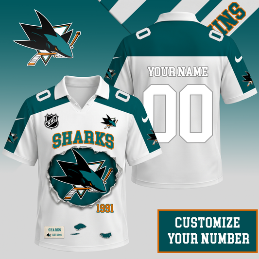PREMIUM NHL X SJS Streetwear Polo Shirt Custom Gifts For Fan NDT VHM 010626