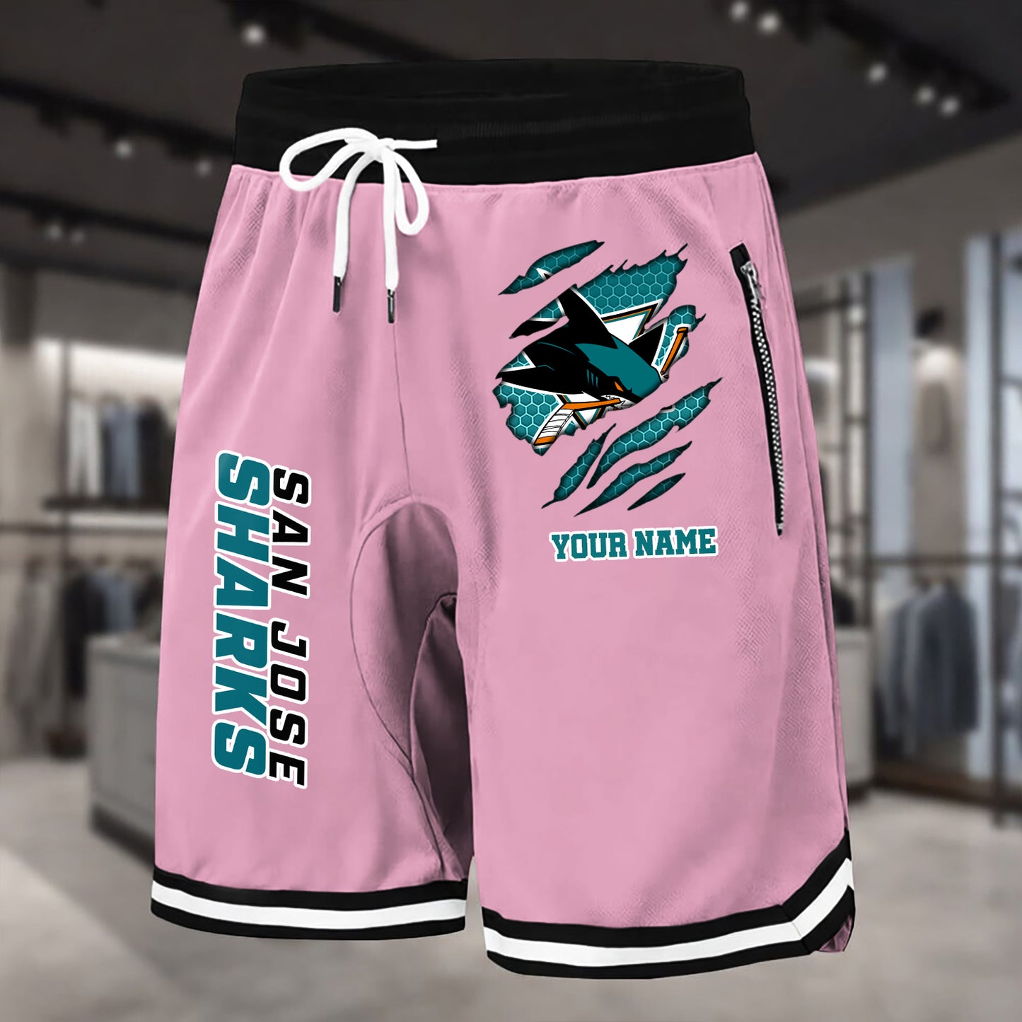 PREMIUM NHL X SJS Summer Fitness Breathable Basketball Shorts NDT NHM 240426