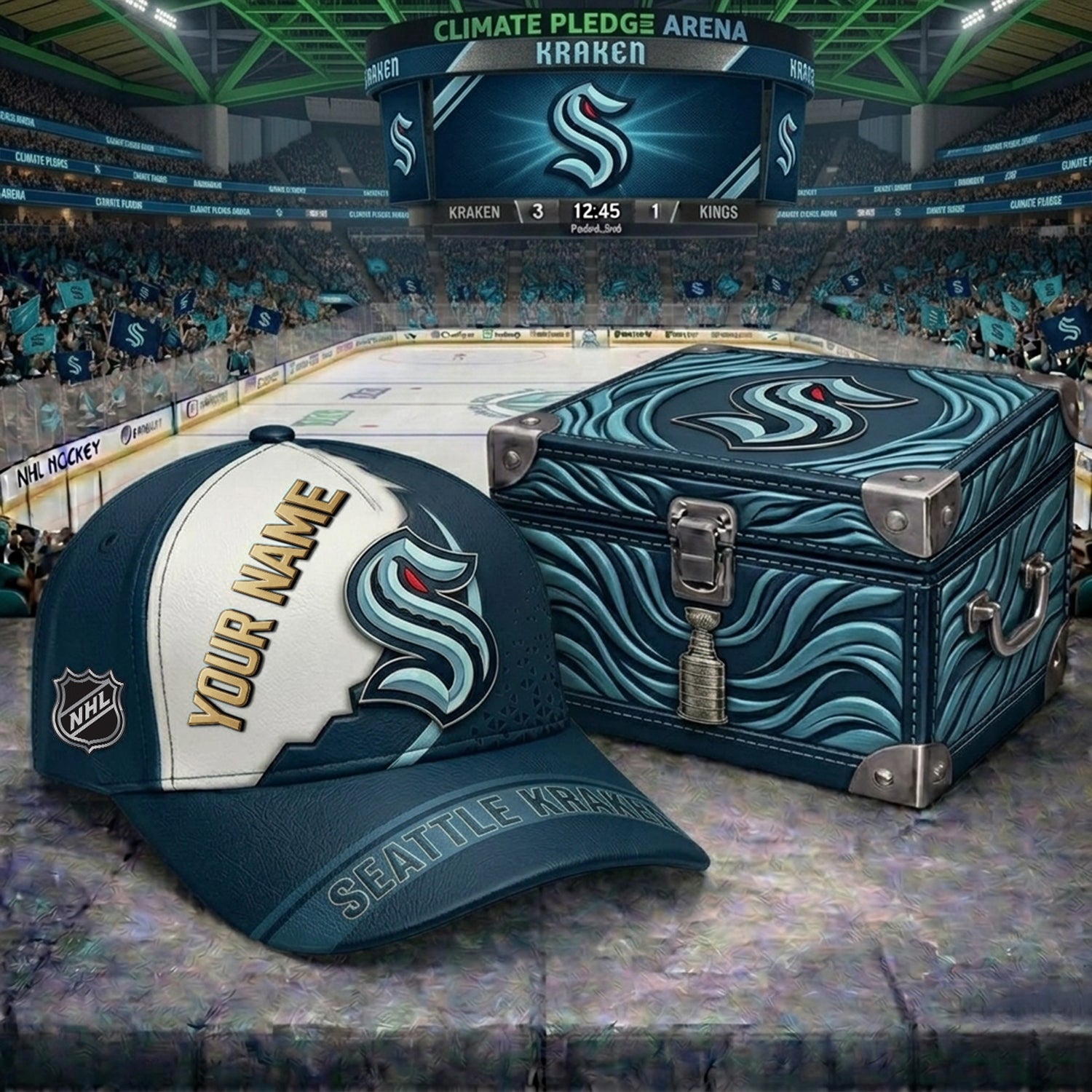 PREMIUM NHL X SK CRACK CUSTOM NAME V4 HAT NDT NHM 200426