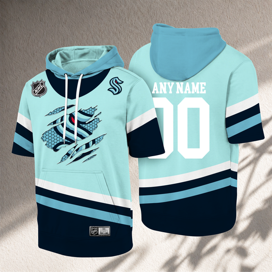 PREMIUM NHL X SK CRACK Short Sleeve Hoodie SHIRT NDT VHM 150526