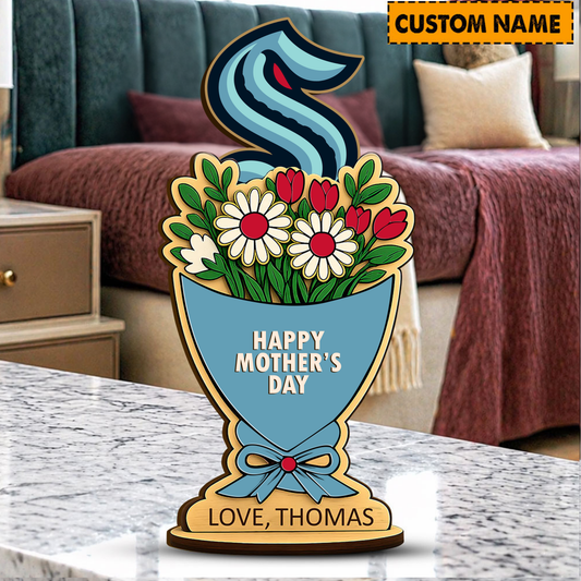 PREMIUM NHL X SK Custom Name Happy Mother's Day Wooden Plaque Gifts For Fan NDT VHM 170426