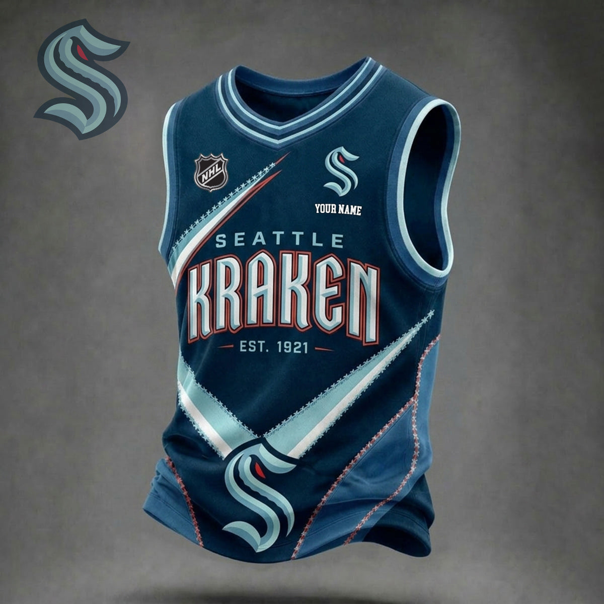 PREMIUM NHL X SK Game Day V-Neck Tank Top Custome Shirt NDT NHM 060626