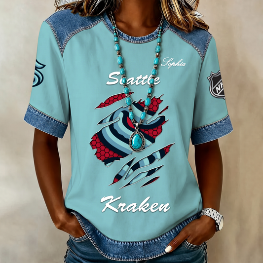 PREMIUM NHL X SK Women Retro T Shirt Custom Name Limited Edition NDT VHM 190526