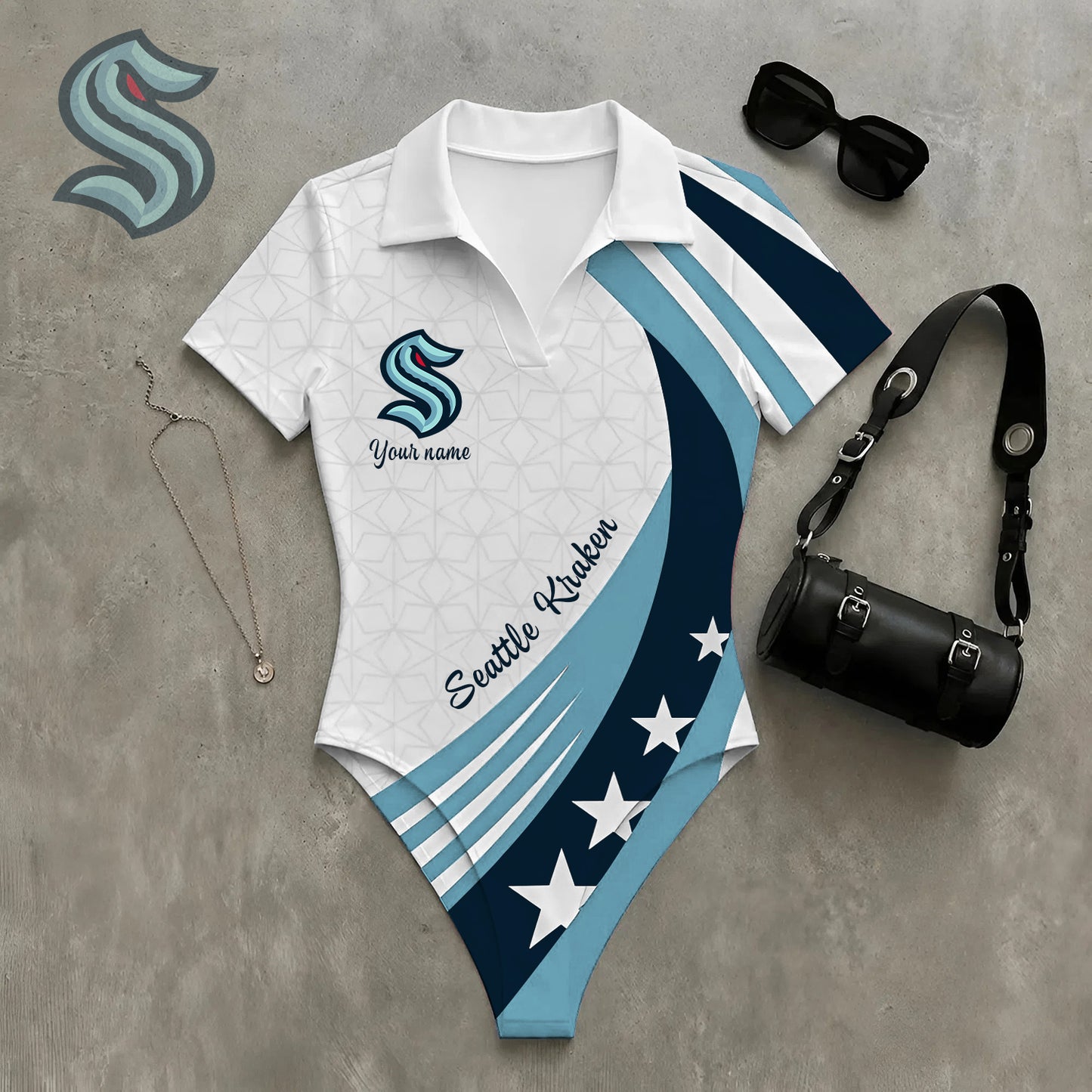 PREMIUM NHL X SK Women‘s Slim-Fit V-Neck Polo Bodysuit NDT NHM 270526