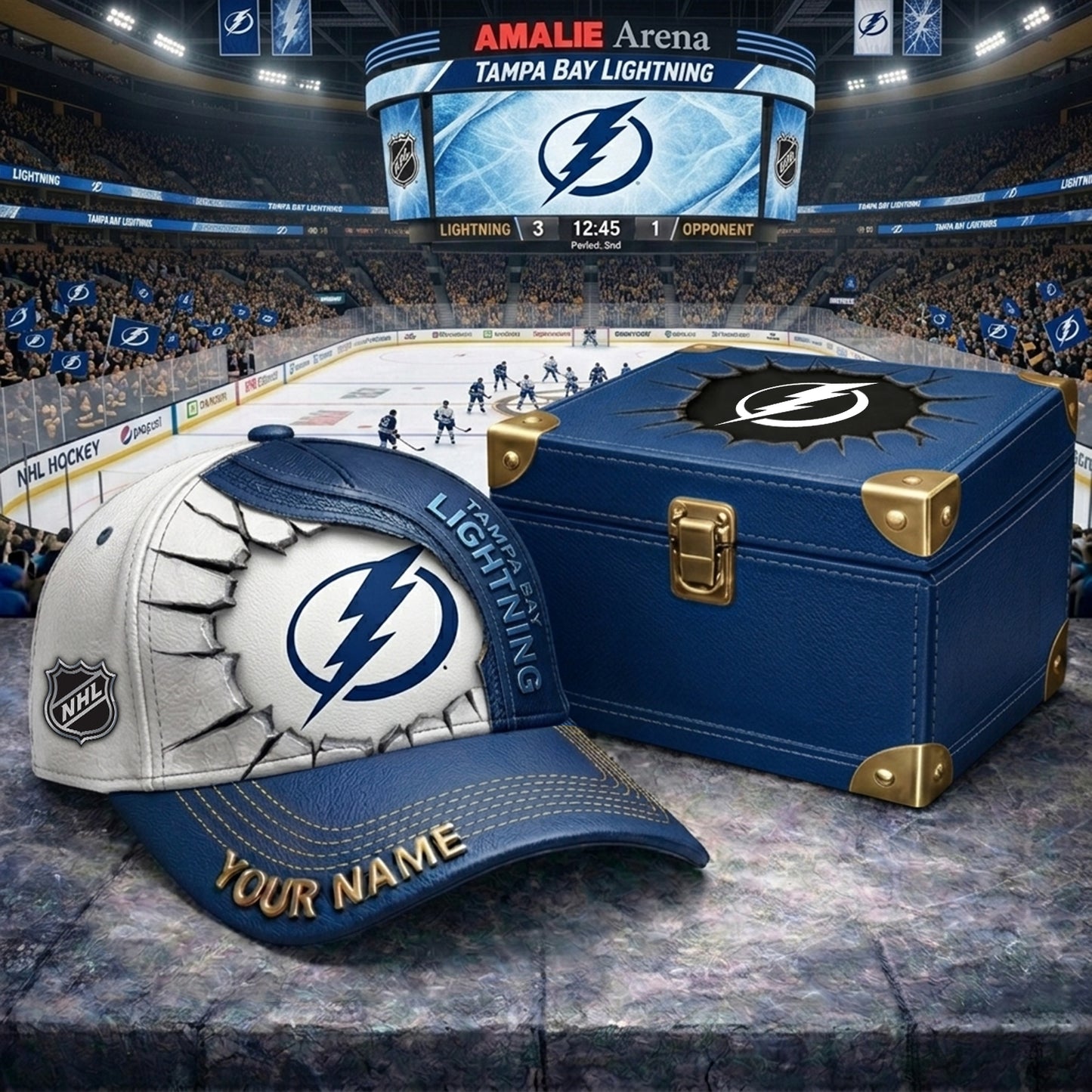 PREMIUM NHL X TBL CRACK CUSTOM NAME HAT NDT NHM 140426