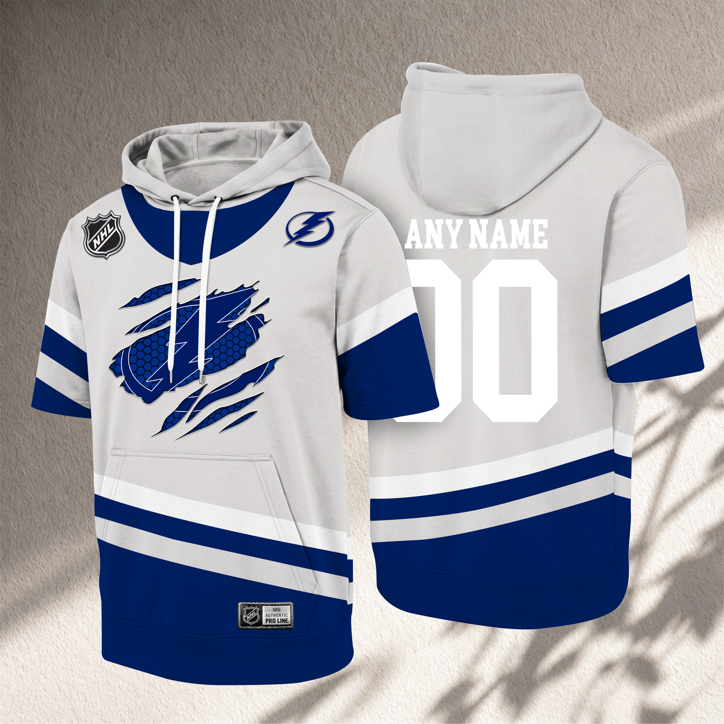 PREMIUM NHL X TBL CRACK Short Sleeve Hoodie SHIRT NDT VHM 150526