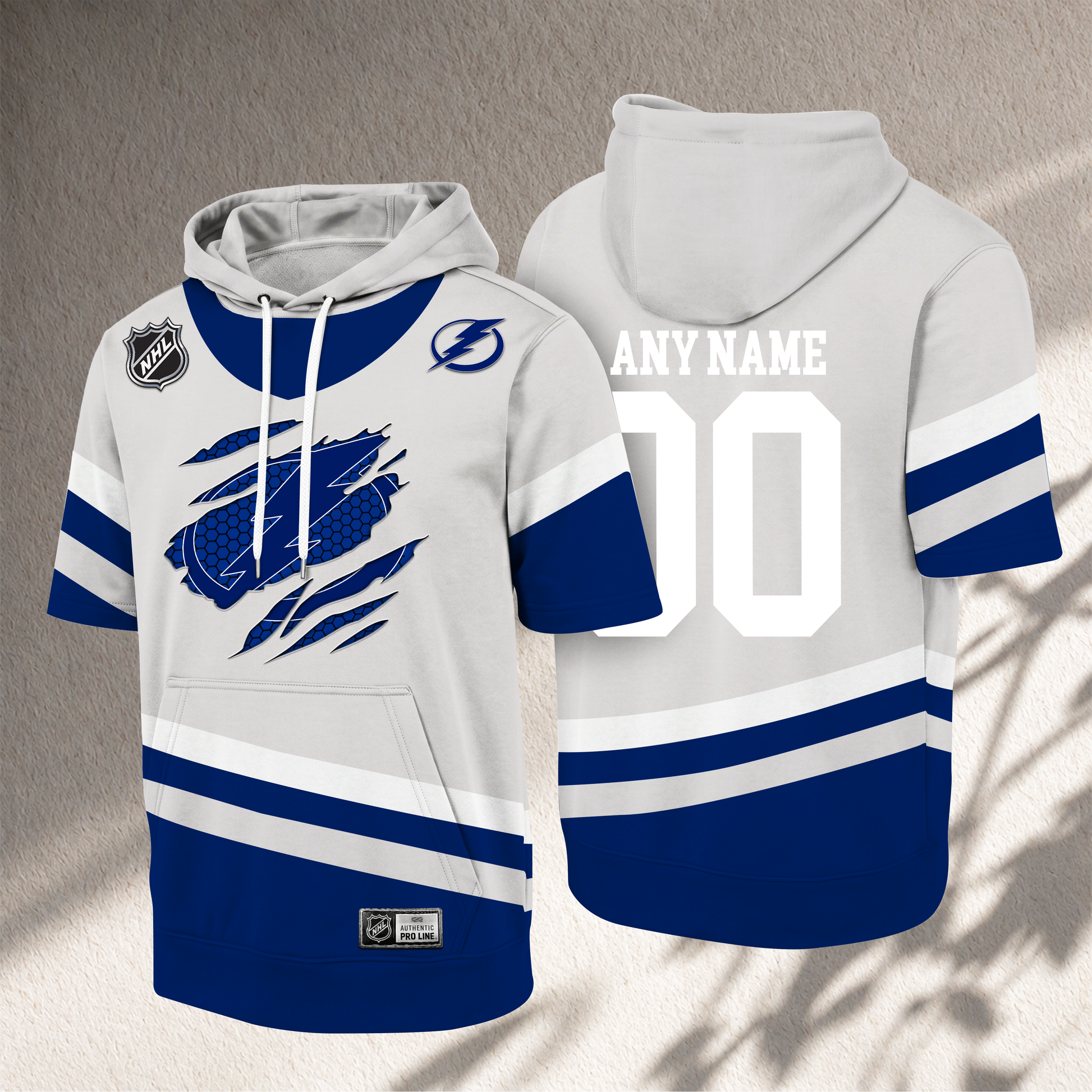 PREMIUM NHL X TBL CRACK Short Sleeve Hoodie SHIRT NDT VHM 150526