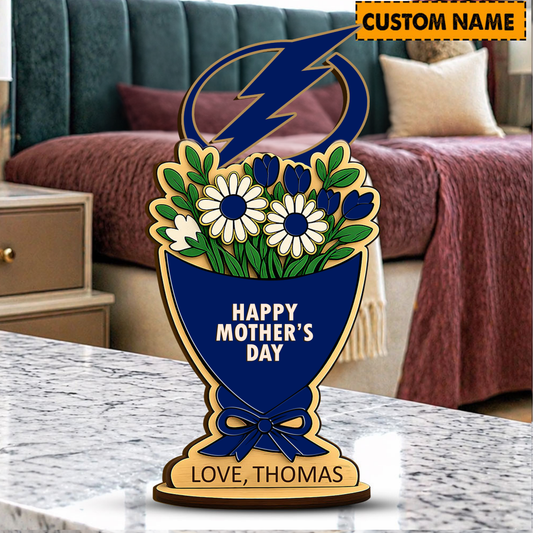 PREMIUM NHL X TBL Custom Name Happy Mother's Day Wooden Plaque Gifts For Fan NDT VHM 170426
