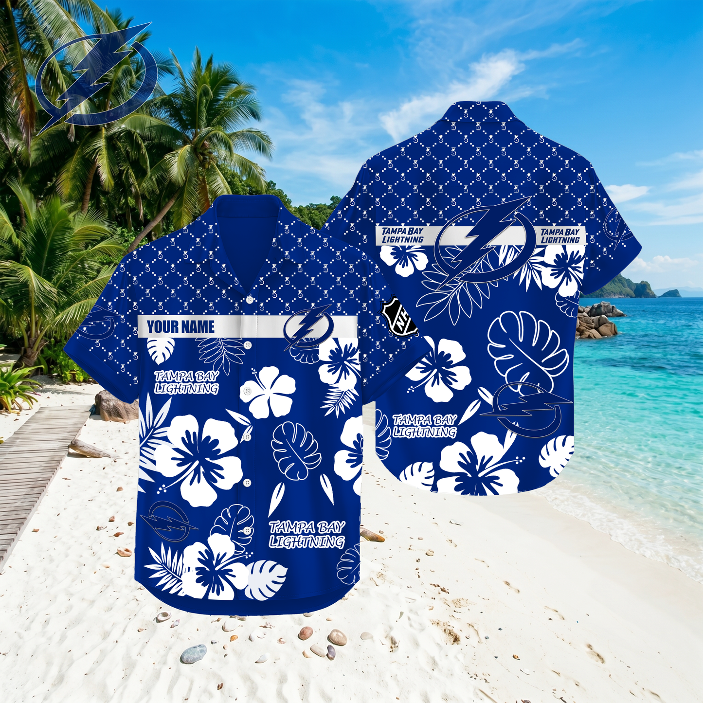 PREMIUM NHL X TBL Hawaiian Shirt Custom Name For Summer Holiday NDT VHM 270426