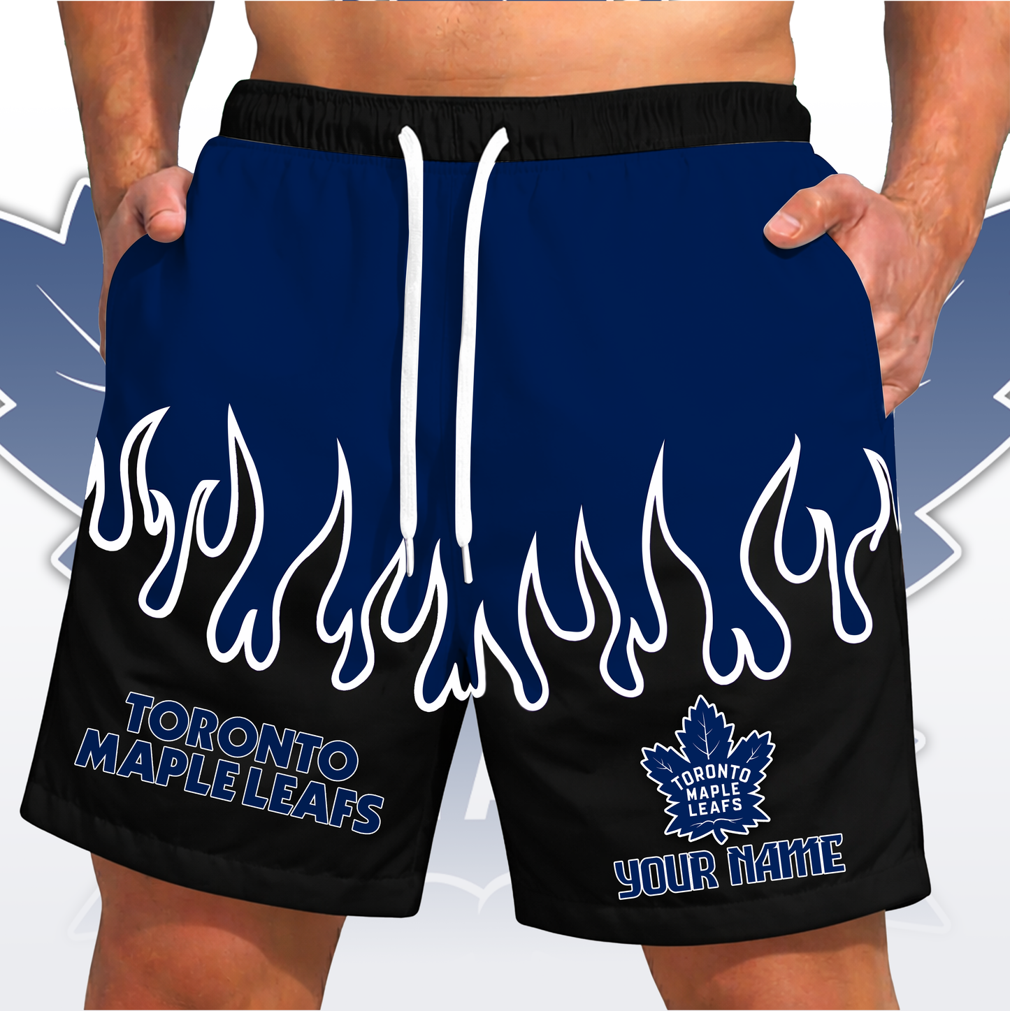 PREMIUM NHL X TML Fire  Flame Short Pants Custom Name Limited Edition NDT VHM 200426