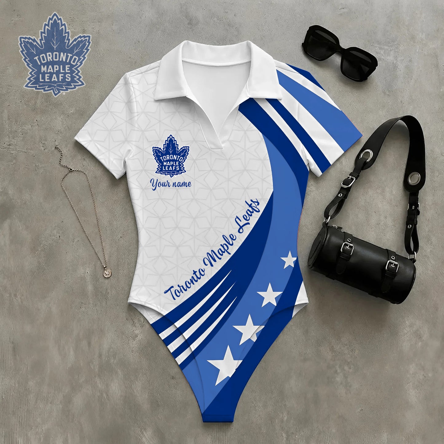 PREMIUM NHL X TML Women‘s Slim-Fit V-Neck Polo Bodysuit NDT NHM 270526