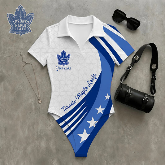 PREMIUM NHL X TML Women‘s Slim-Fit V-Neck Polo Bodysuit NDT NHM 270526