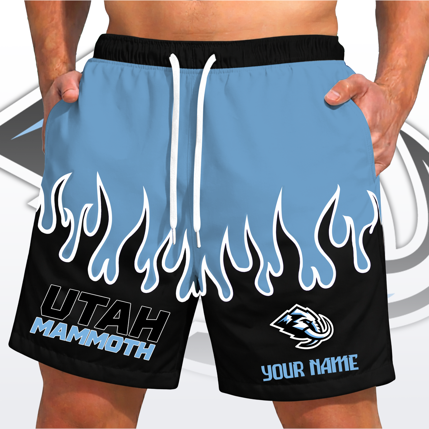 PREMIUM NHL X UM Fire  Flame Short Pants Custom Name Limited Edition NDT VHM 200426
