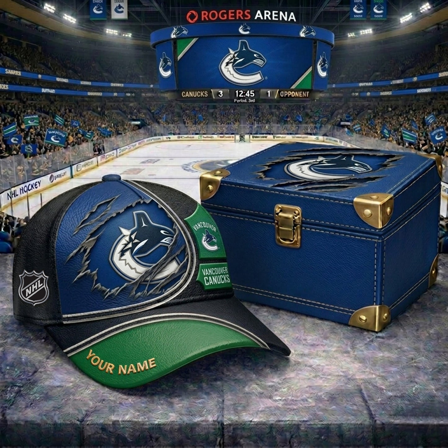 PREMIUM NHL X VC CRACK CUSTOM NAME HAT V300 NDT NHM 150526