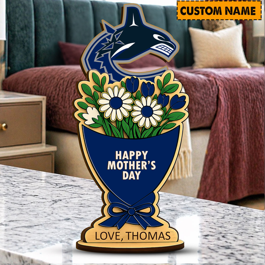 PREMIUM NHL X VC Custom Name Happy Mother's Day Wooden Plaque Gifts For Fan NDT VHM 170426