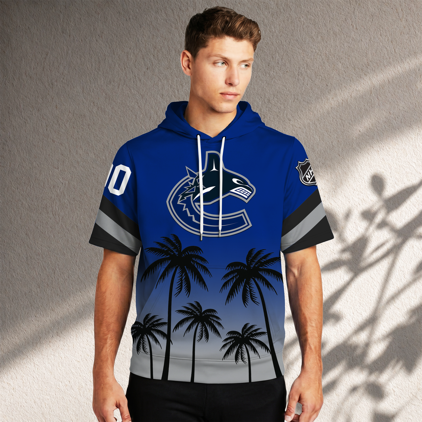 PREMIUM NHL X VC Short Sleeve Hoodie T-Shirt FOR SUMMER HOLIDAY NDT VHM 160526