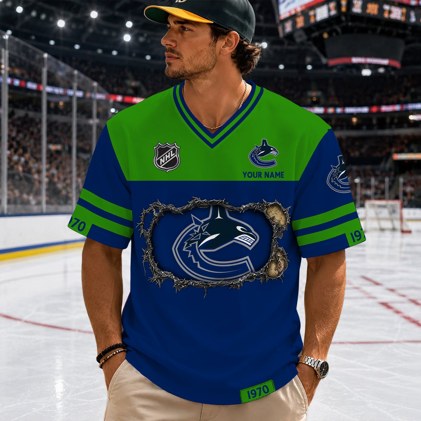 PREMIUM NHL X VC Streetwear V-neck Shirt Custom Gifts For Fan NDT NHM 290526