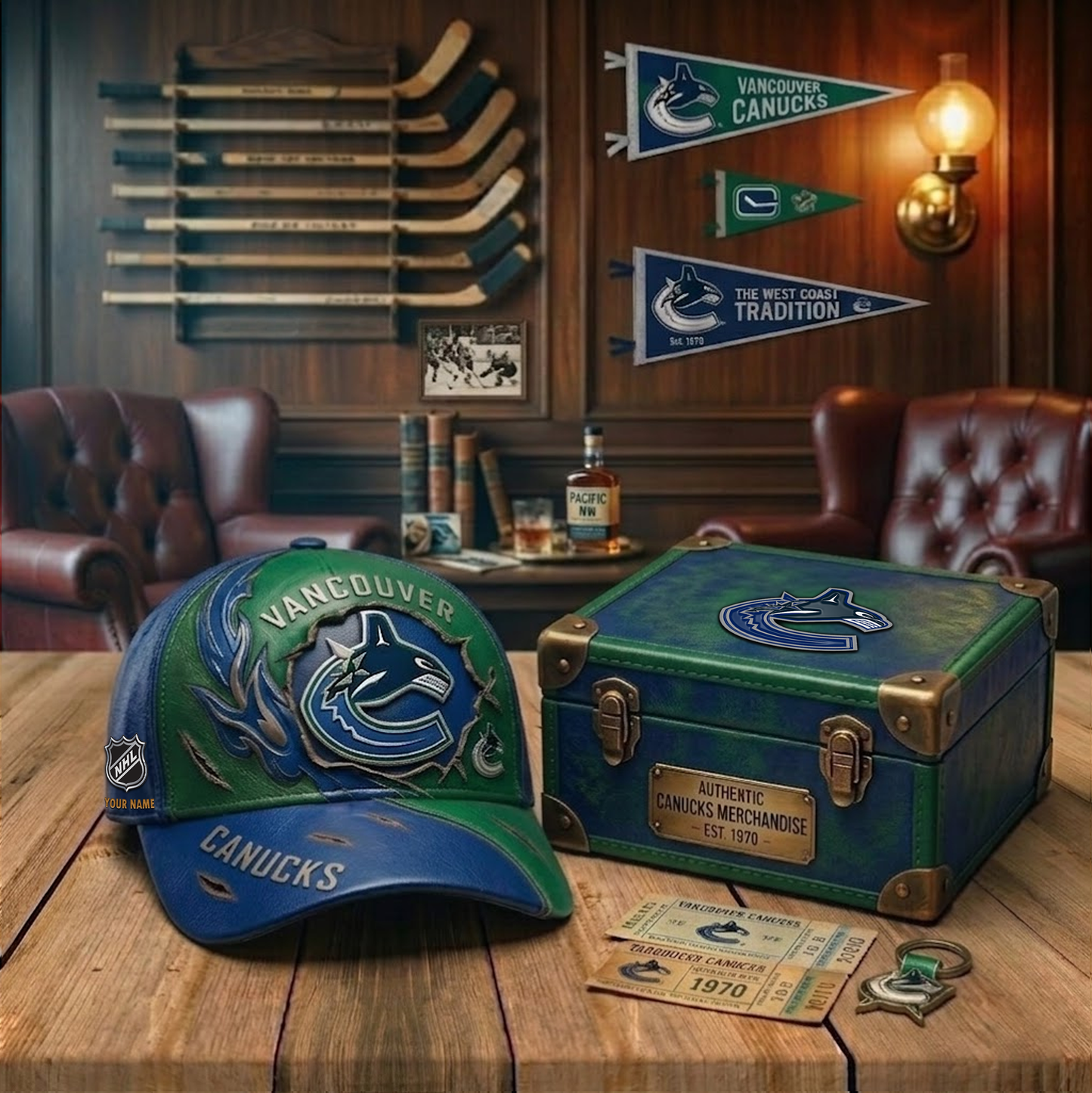 PREMIUM NHL X VC VINTAGE CUSTOME NAME HAT NDT VHM 180426