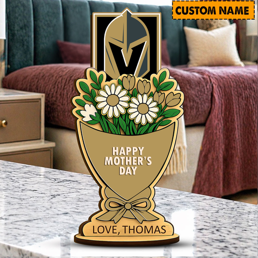 PREMIUM NHL X VGK Custom Name Happy Mother's Day Wooden Plaque Gifts For Fan NDT VHM 170426