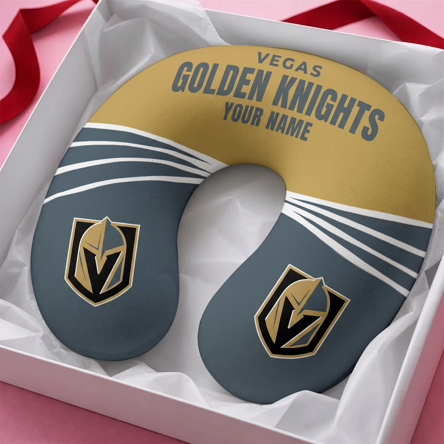 PREMIUM NHL X VGK Neck Pillow Custome Name For Fan NDT VHM 150526