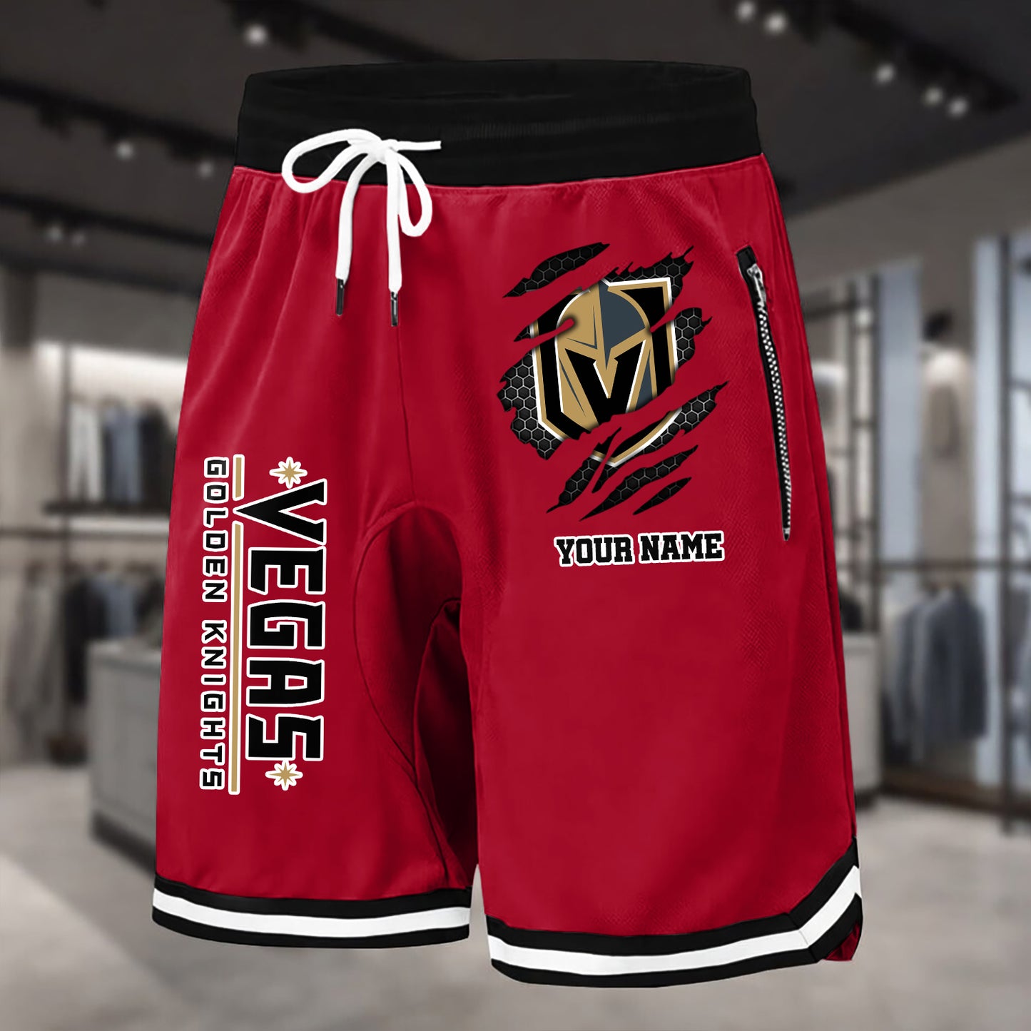PREMIUM NHL X VGK Summer Fitness Breathable Basketball Shorts NDT NHM 240426