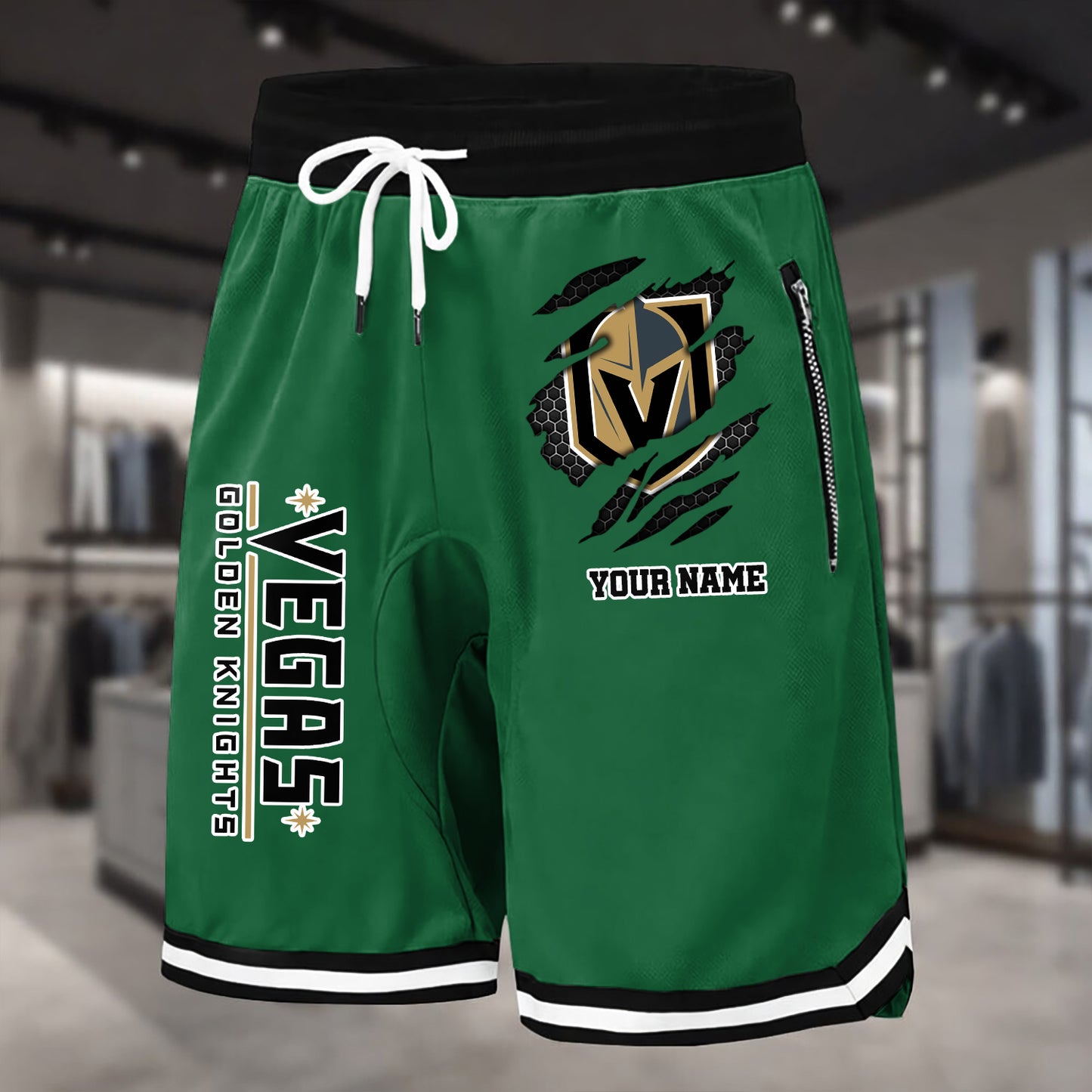 PREMIUM NHL X VGK Summer Fitness Breathable Basketball Shorts NDT NHM 240426