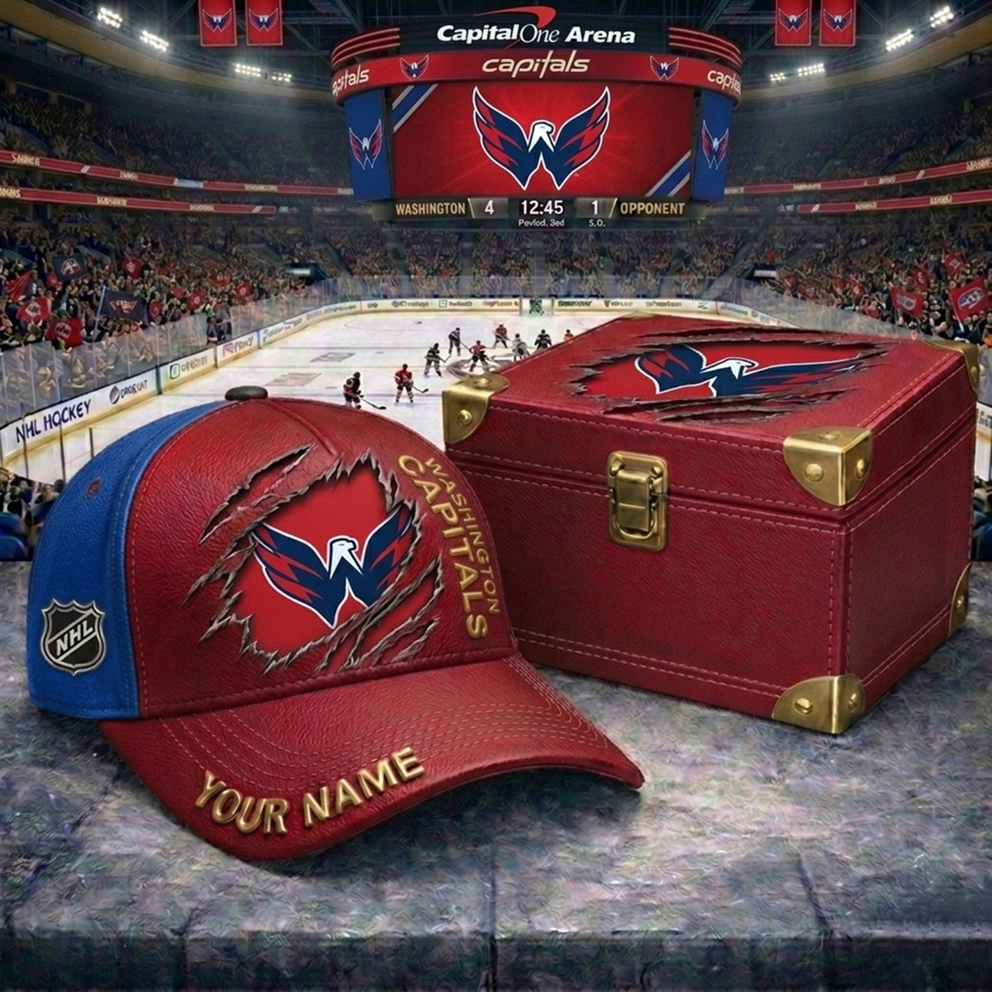 PREMIUM NHL X WC CRACK CUSTOM NAME HAT NDT NHM 160426