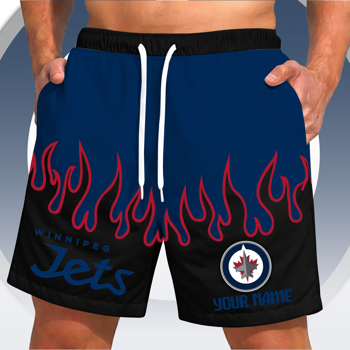 PREMIUM NHL X WJ Fire  Flame Short Pants Custom Name Limited Edition NDT VHM 200426