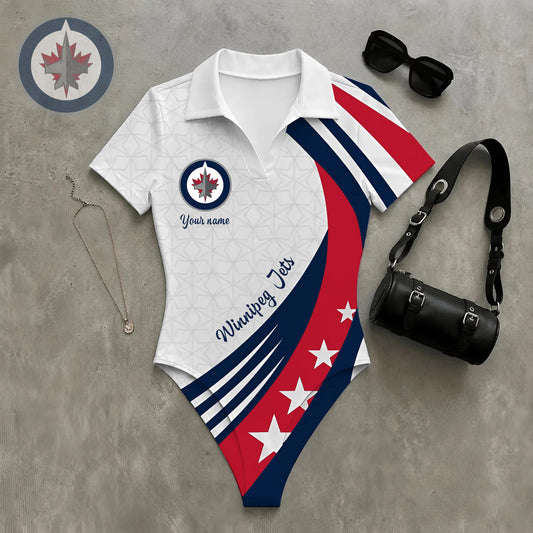 PREMIUM NHL X WJ Women‘s Slim-Fit V-Neck Polo Bodysuit NDT NHM 270526