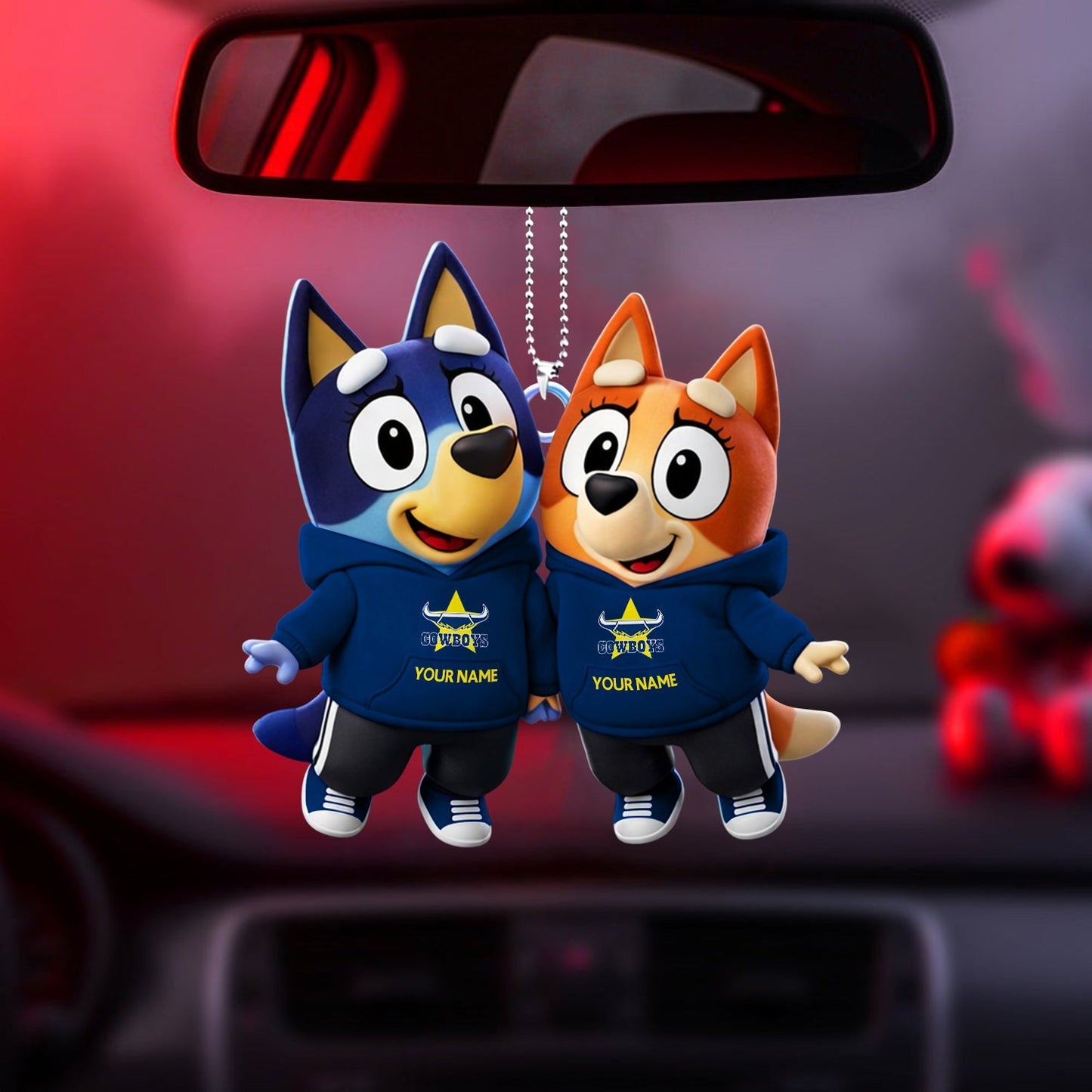 PREMIUM NQC X Bluey & Bingo Car Ornament NDT NHM