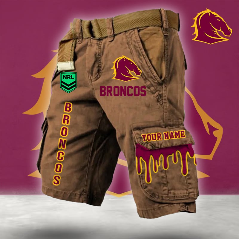 PREMIUM NRL X BB Cargo Shorts Custom Name Limited Edition NDT LVH