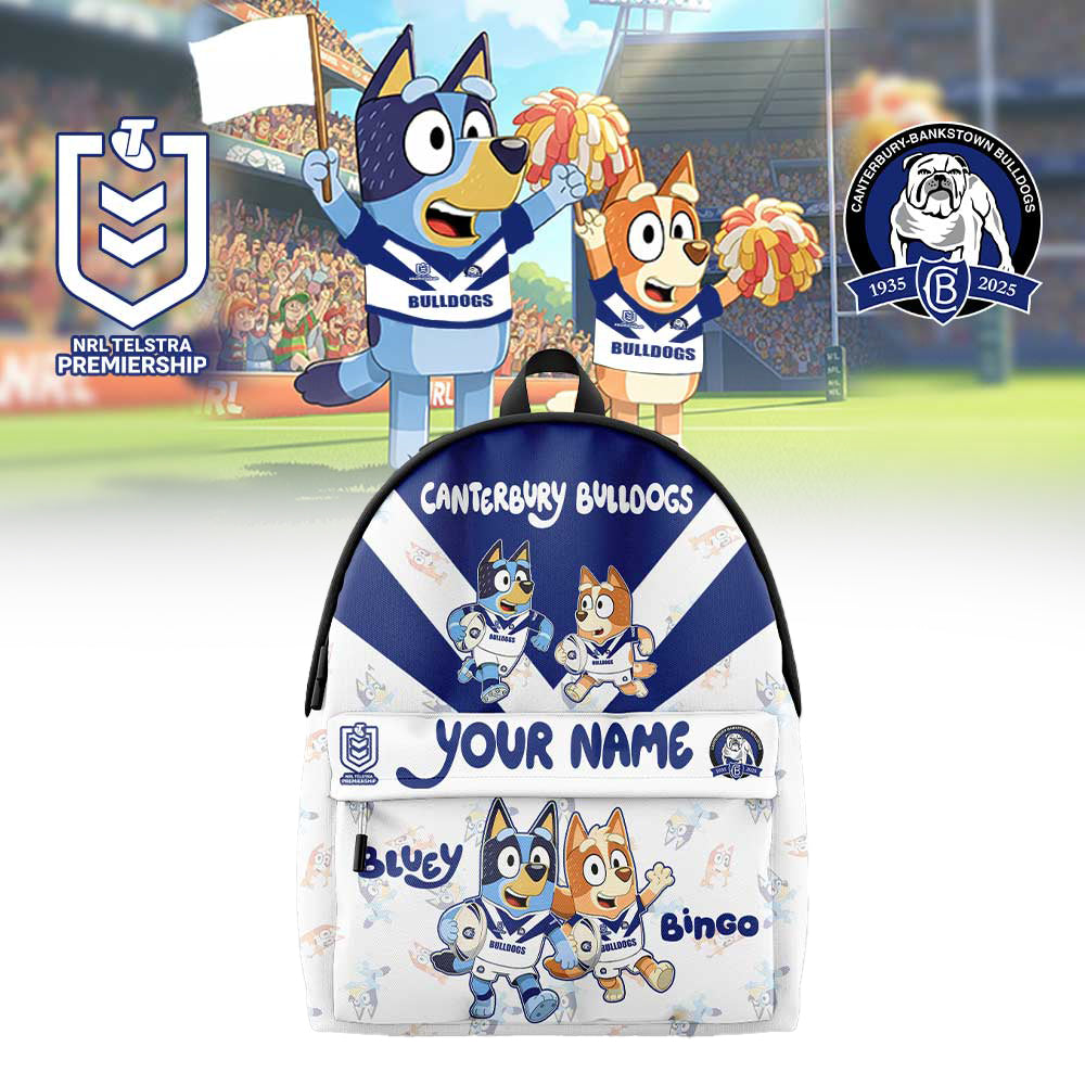 PREMIUM NRL X CB Bluey and Bingo Back Pack Custom Name For Fans NDT LVH 310326