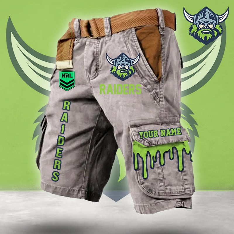 PREMIUM NRL X CR Cargo Shorts Custom Name Limited Edition NDT LVH