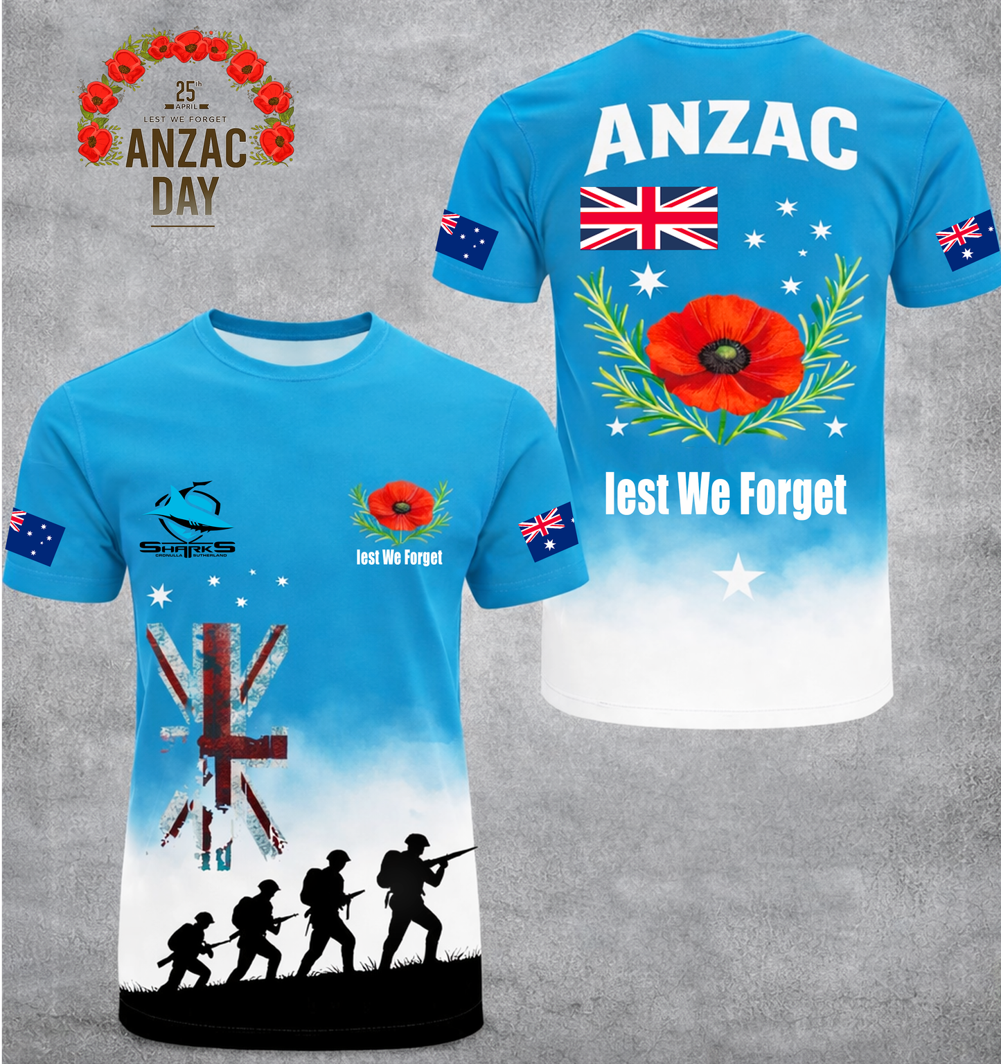 PREMIUM NRL X CSS ANZAC DAY SHIRT LIMITED EDITION NDT VHM