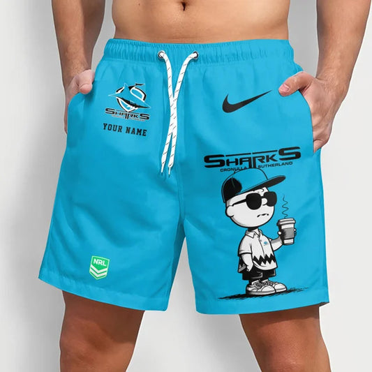 PREMIUM NRL X CSS Cool Snoopy Men Short Pants Custom  Name  For Summer NDT NTN