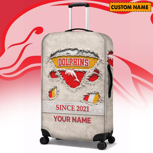 PREMIUM NRL X DOL Vintage Luggage Cover Custom Name NDT LVH 310326