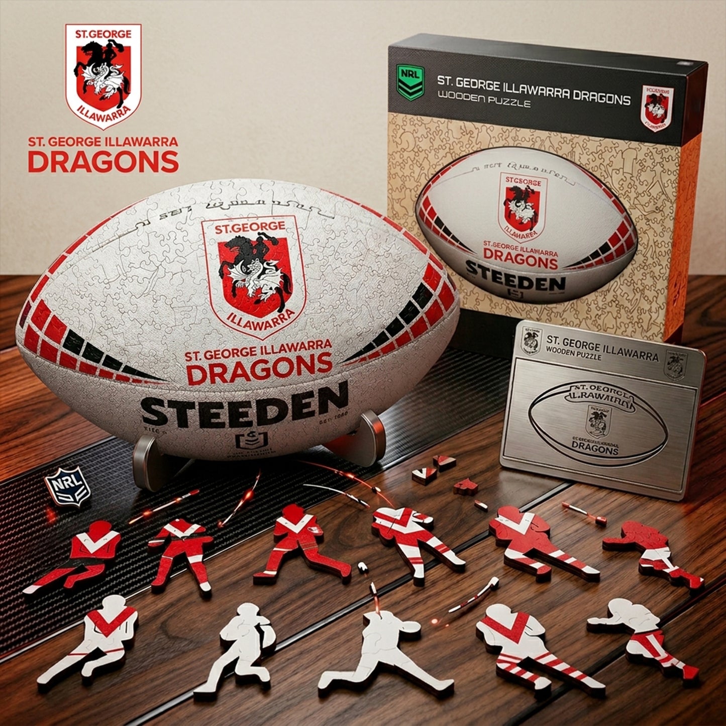 PREMIUM NRL X DRA 3D Wooden Puzzle Gift For Fan Limited Editions NDT NHM 030626