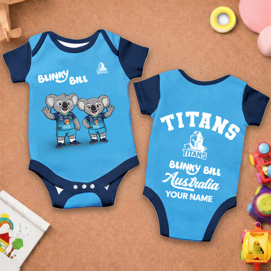 PREMIUM NRL X GCT BLINKY BILL Baby Romper Custom Name For Kids NDT LVH 130426 1