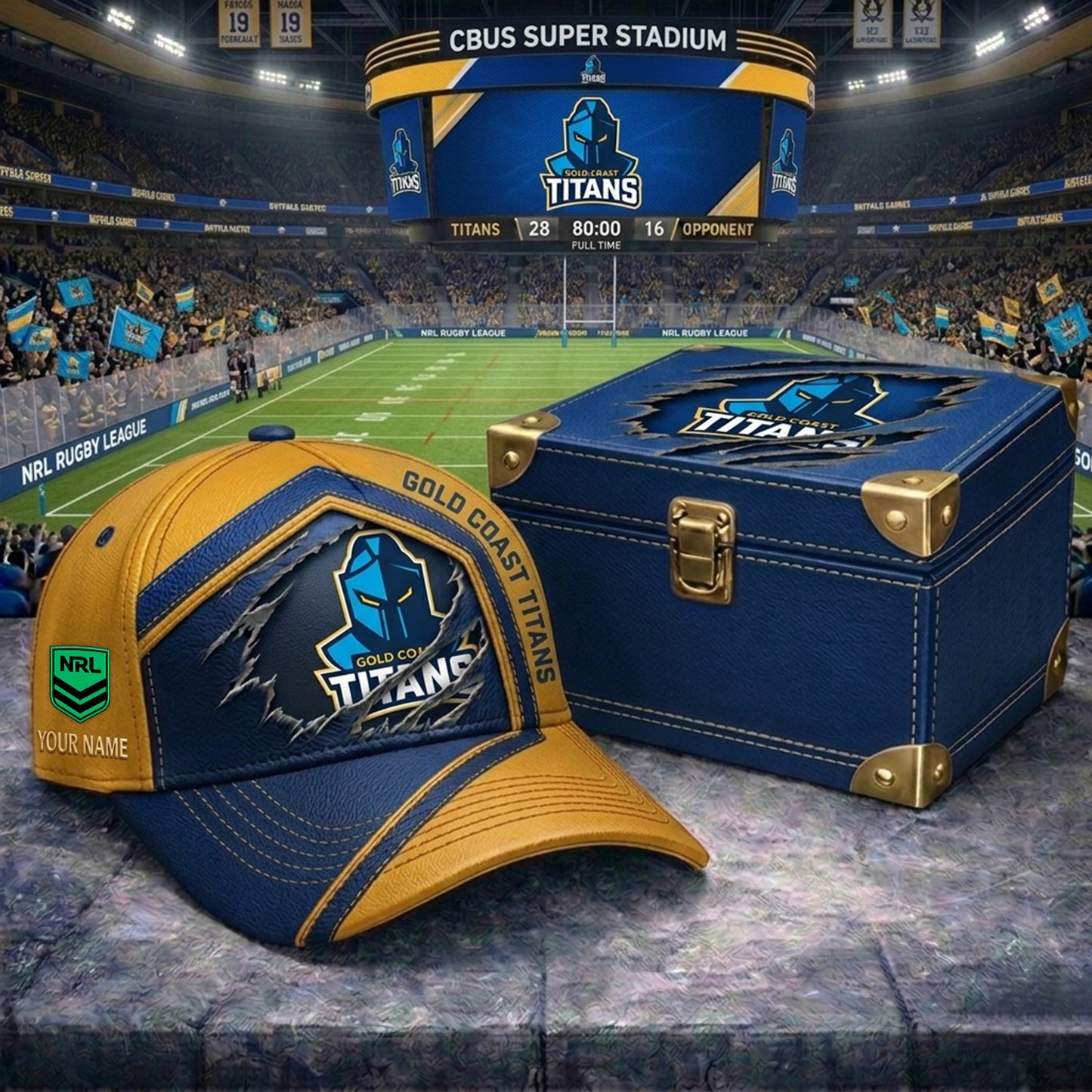 PREMIUM NRL X GCT CRACK CUSTOM NAME HAT LIMITED EDITION NDT NHM 070526