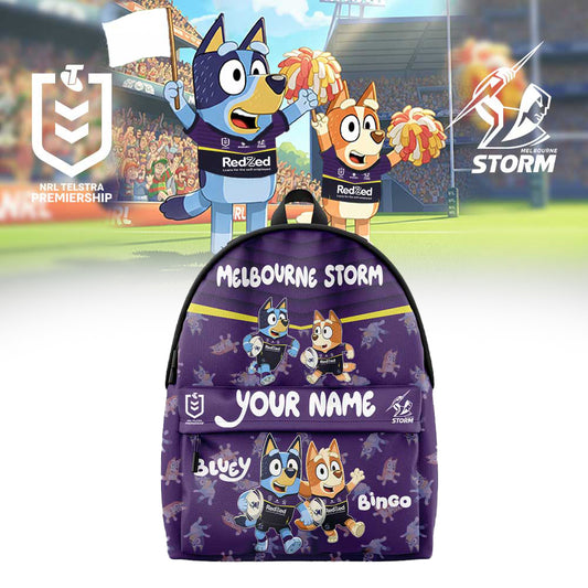 PREMIUM NRL X MS Bluey and Bingo Back Pack Custom Name For Fans NDT LVH 310326