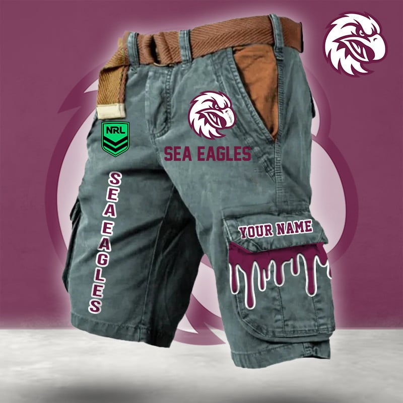PREMIUM NRL X MSE Cargo Shorts Custom Name Limited Edition NDT LVH