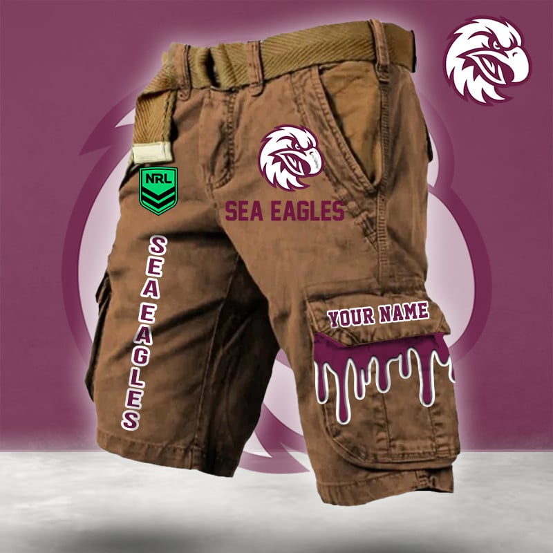 PREMIUM NRL X MSE Cargo Shorts Custom Name Limited Edition NDT LVH