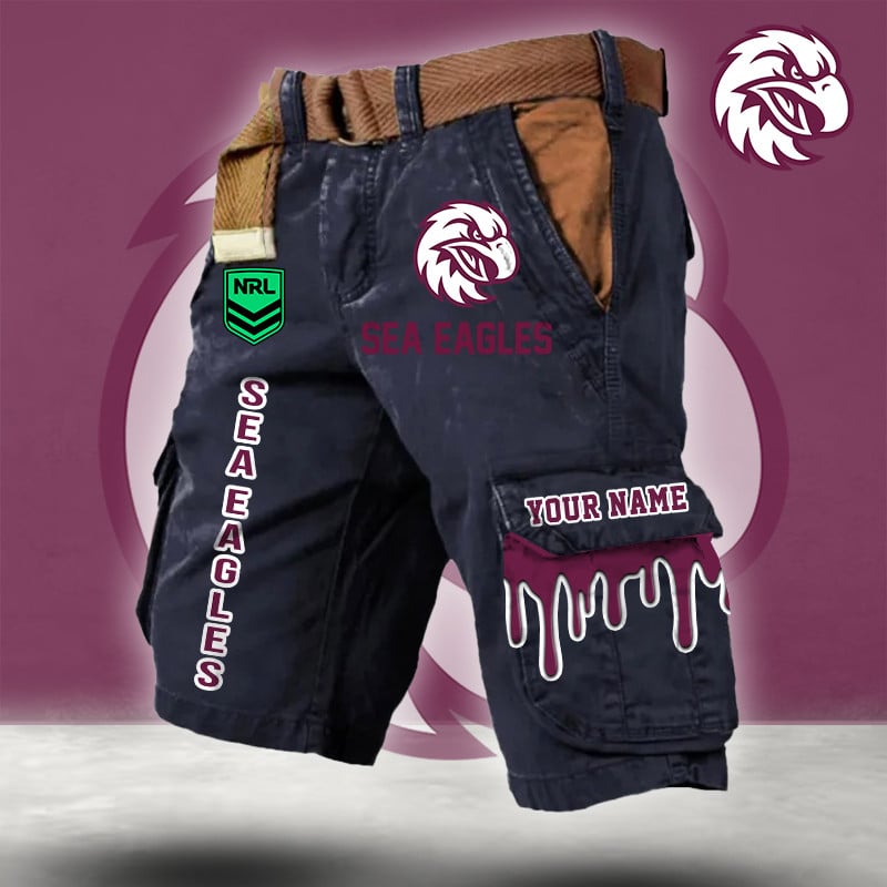PREMIUM NRL X MSE Cargo Shorts Custom Name Limited Edition NDT LVH