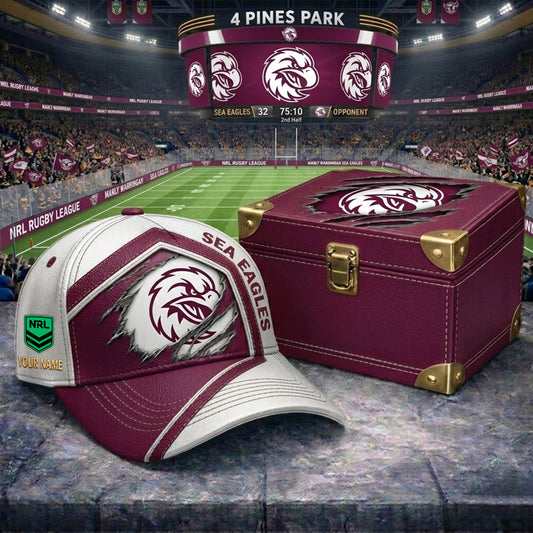 PREMIUM NRL X MWSE CRACK CUSTOM NAME HAT LIMITED EDITION NDT NHM 070526