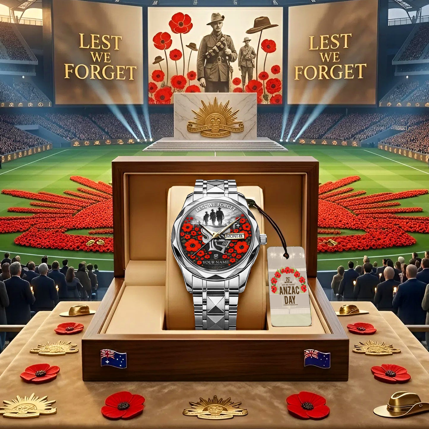 PREMIUM NRL X NK ANNIVERSARY 111TH ANZAC Alloy Luxury Quartz Watch Limited Edition NDT NHM 310326