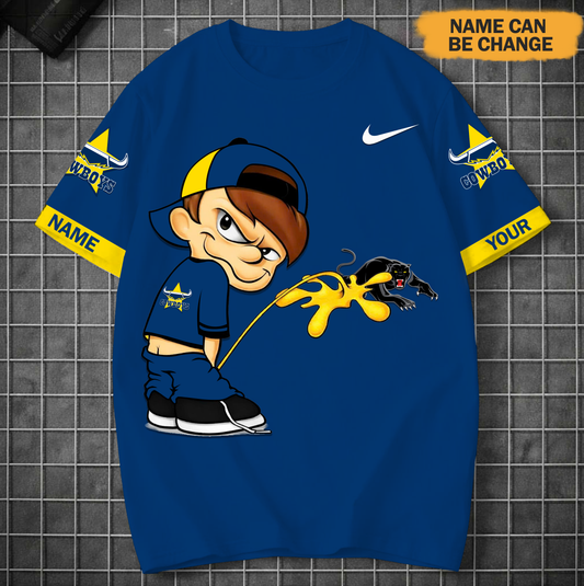 PREMIUM NRL X NQC Funny Peeing Boy New Tshirt Custom Name NDT VHM 160426