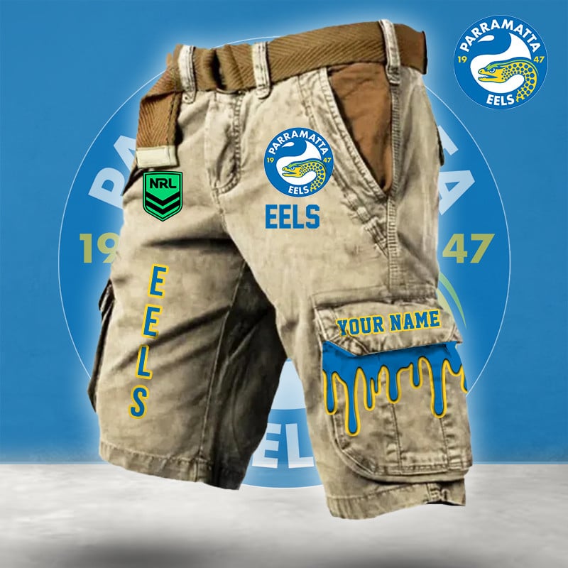 PREMIUM NRL X PE Cargo Shorts Custom Name Limited Edition NDT LVH