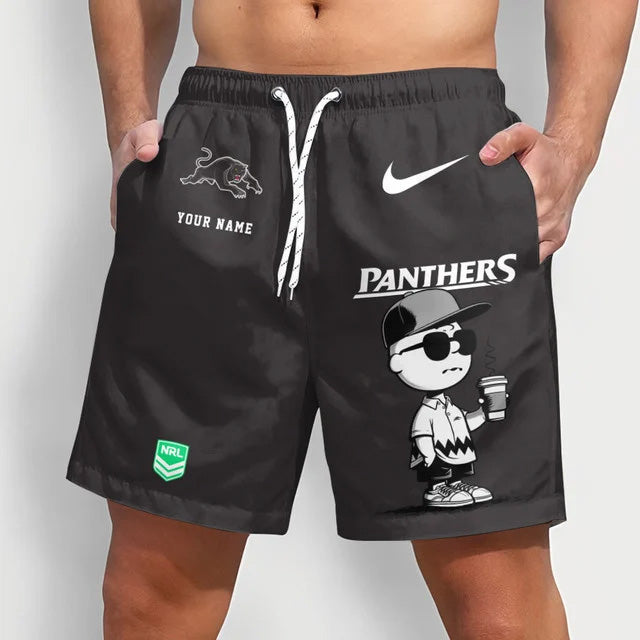 PREMIUM NRL X PP Cool Snoopy Men Short Pants Custom  Name  For Summer NDT NTN