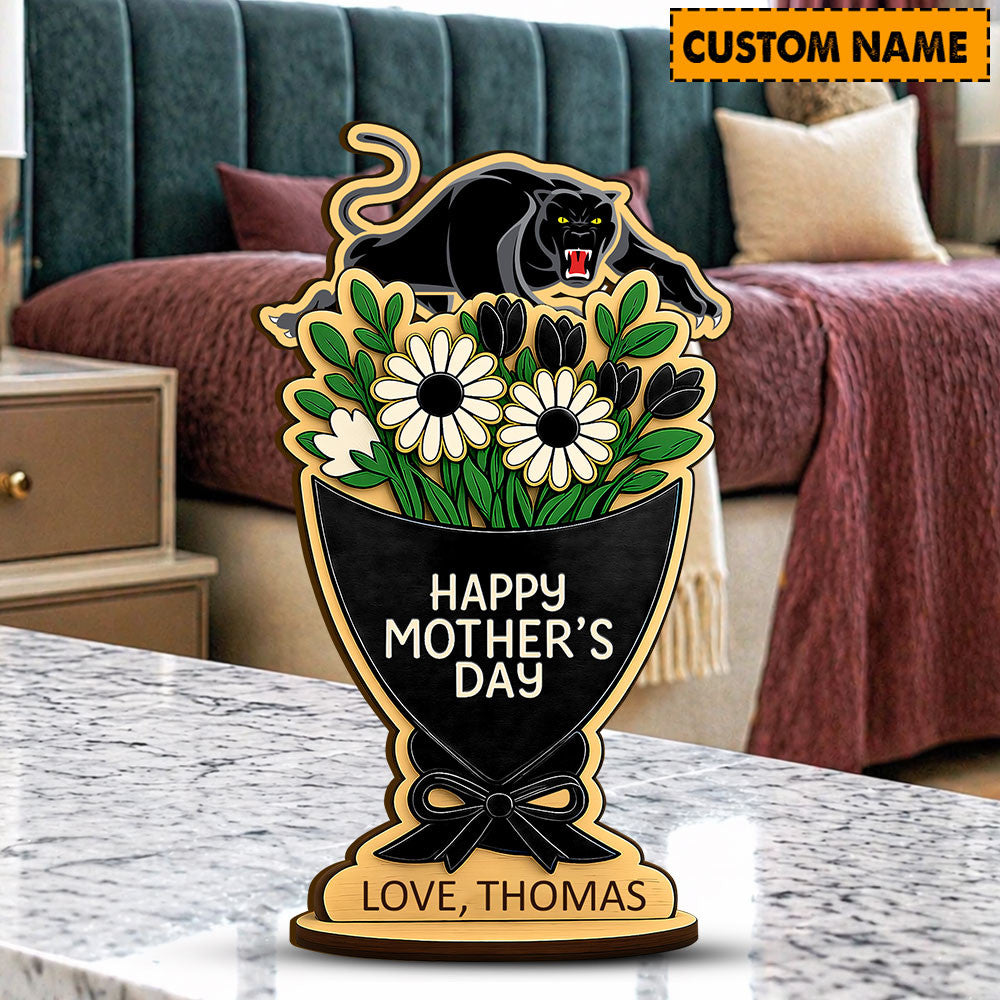 PREMIUM NRL X PP Custom Name Happy Mother's Day Wooden Plaque Gifts For Fan NDT LVH 180426