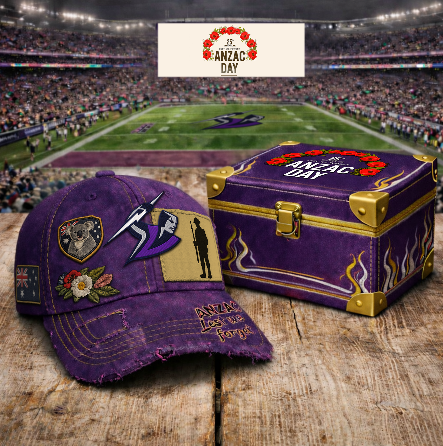 PREMIUM NRL X SM RETRO ANZAC DAY CAP LIMITED EDITION NDT VHM